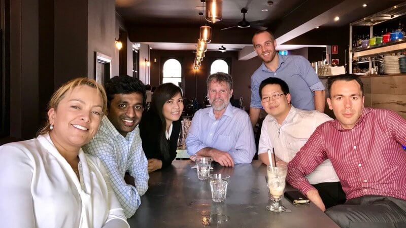 PATHWAYS Australia team out for lunch this week in Sydney
